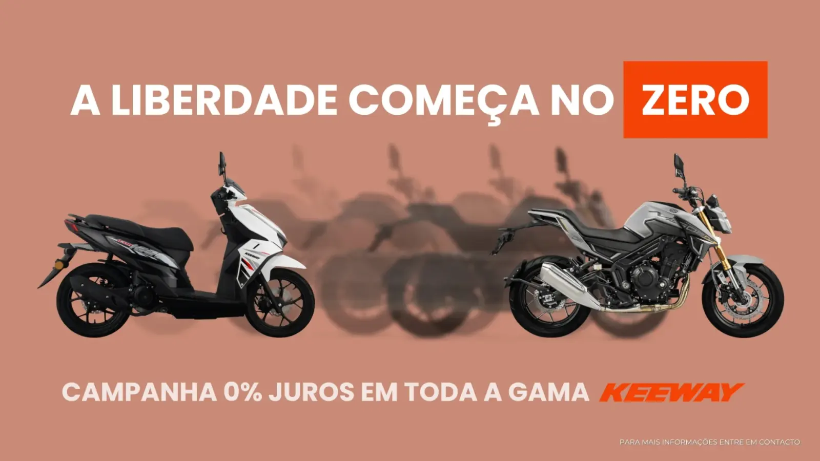 Campanha 0% juros em todos os modelos Keeway