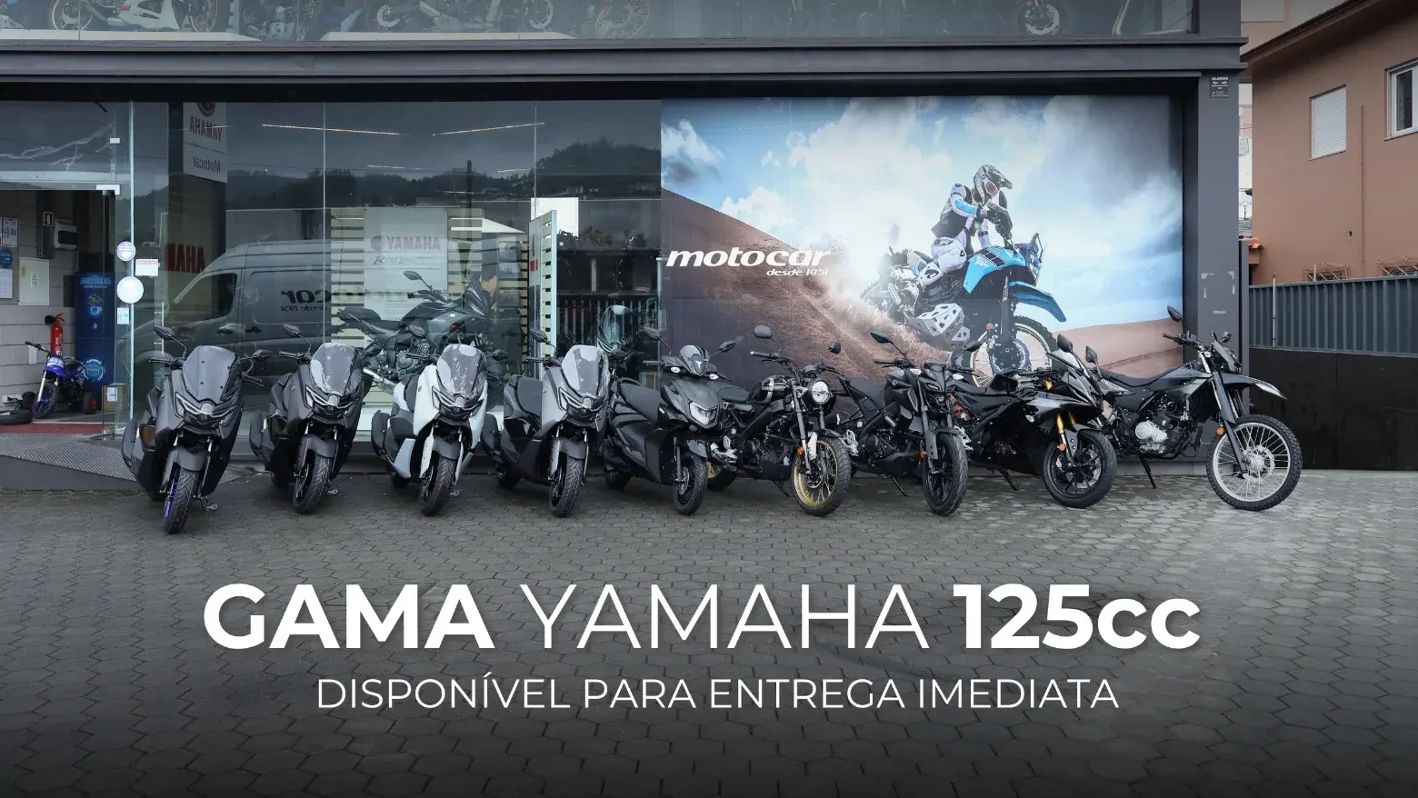Gama Yamaha 125cc disponível para entrega imediata