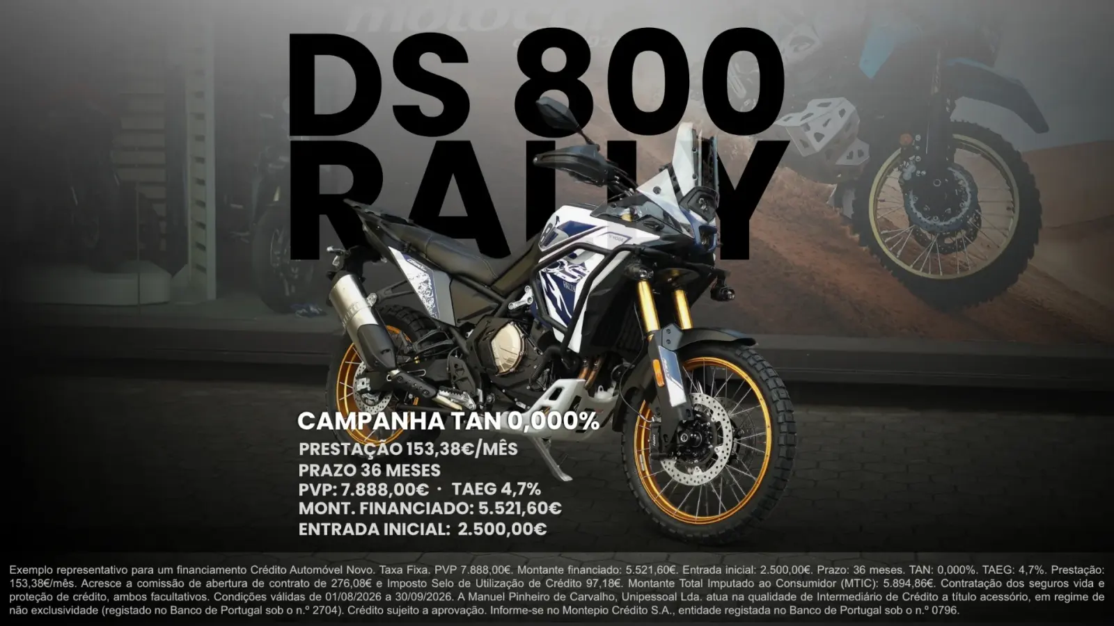 Campanha Financiamento 0 Juros na compra de Voge 800 Rally